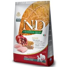 N&D 2.5 kg Ancestral Grain Medium&Maxi Light Az Tahıllı Tavuklu ve Narlı Yetişkin Köpek Maması