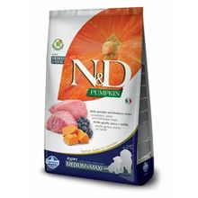 N&D 2.5 kg Pumpkin Tahılsız Balkabaklı Kuzu Etli Yaban Mersinli Orta ve Büyük Irk Yavru Köpek Maması