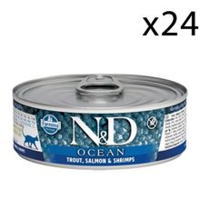 N&D 24x80 gr Ocean Ton ve Somonlu Kedi Konservesi