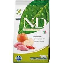 N&D 5 kg Yaban Domuzlu & Elmalı Tahılsız Yetişkin Kedi Maması