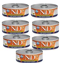 N&D 7x80 gr Balkabaklı Kuzulu Yetişkin Kedi Konservesi