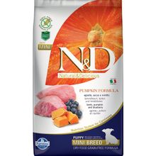 N&D Adult Mini Balkabağı Kuzu Yaban Mersini Tahılsız Küçük Irk Yavru 2.5 kg Köpek Maması