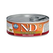 N&D Balkabağı Bıldırcın 6x80 gr Yetişkin Kedi Konserve