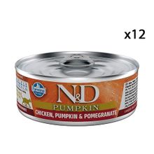 N&D Balkabaklı Tavuklu Ve Narlı Tahılsız 12x70 gr Konserve Yetişkin Kedi Maması