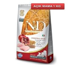 N&D Düşük Tahıllı Tavuklu ve Narlı Yavru 1 kg Açık Kuru Köpek Maması