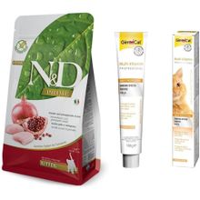 N&D Kitten 1.5 kg Kedi Maması + GimCat 100 gr Multi-Vitamin