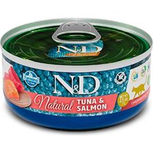 N&D Natural Tuna ve Somon Balıklı 70 gr Yetişkin Kedi Konservesi