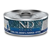 N&D Ocean 2918 Kitten Ton Balığı Morina Balığı Karides ve Balkabaklı 70 gr Yavru Kedi Konservesi