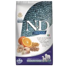N&D Ocean Morina Balıklı ve Portakallı 2,5 kg Orta ve Büyük Irk Ata Tahıllı Yetişkin Köpek Maması