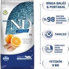 N&D Ocean Tahılsız Morina Balıklı Portakal Yetişkin Kedi Maması 1,5 Kg