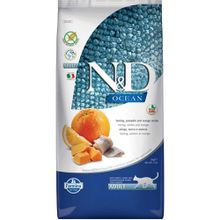N&D Ocean Tahılsız Ringa Balığı Balkabağı ve Portakallı 1.5 kg Yetişkin Kedi Mamas