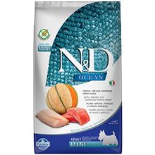 N&D Ocean Tahılsız Somon Morina Balığı ve Kavunlu Küçük Irk Yetişkin 2.5 kg Köpek Maması