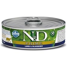 N&D Prime 12x80 gr Tahılsız Kuzu Eti ve Yaban Mersinli Yetişkin Kedi Konservesi
