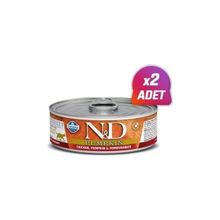 N&D Pumpkin 2x80 gr Balkabaklı Tavuk ve Narlı Kedi Konservesi