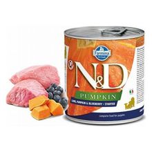 N&D Pumpkin Balkabaklı Kuzulu Yaban Mersinli Starter Tahılsız 285 GR Yavru Köpek Konservesi