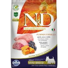 N&D Pumpkin Tahılsız Balkabaklı Kuzu Etli Ve Yaban Mersinli 2.5 kg Küçük Irk Yetişkin Köpek Maması