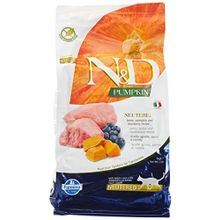 N&D Pumpkin Tahılsız Kuzu ve Yabanmersinli Kısırlaştırılmış Yetişkin 5 kg Kedi Maması