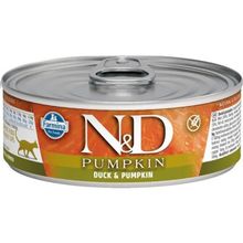 N&D Pumpkin Tahılsız Ördekli ve Balkabaklı 6x80 gr Yetişkin Kedi Konservesi