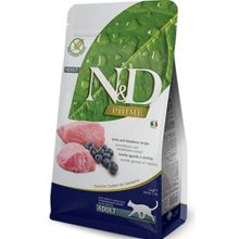 N&D Tahılsız Kuzu Etli ve Yaban Mersinli Yetişkin Özel 1.5 kg Kedi Maması