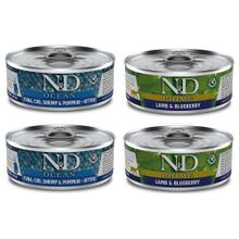 N&D Tahılsız Kuzu ve Ton Balıklı 4x80 gr Yaş Kedi Maması