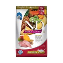 N&D Tropical Selection Düşük Tahıllı Tavuklu ve Tropikal Meyveli 4+1 kg Kısırlaştırılmış Kedi Maması