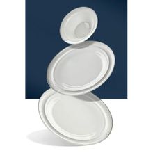 Nehir Camelia Platin Yaldızlı 28 Parça Porselen Yemek Takımı