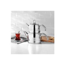 Nehir Lotus 1.9 lt Gri Paslanmaz Çelik Midi Çaydanlık Takımı