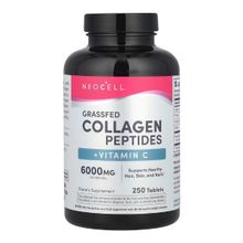 Neocell Grassfed Collagen Peptides + Vitamin C, 250 Tablets