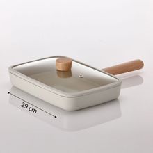 Neoflam Fika Cam Kapaklı 29 CM Bej Dikdörtgen Tava