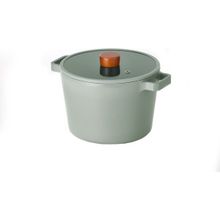 Neoflam Fika Gri 22x15 cm Cam Kapaklı Derin Tencere