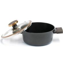 Neoflam Nobless Cam Kapaklı 20x8 cm Alüminyum Derin Tencere