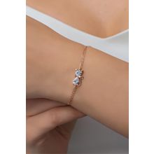 Nereze 925 Ayar Gümüş Beyaz Taşlı Kedi Bileklik