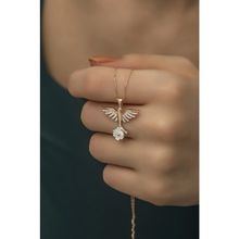 Nereze 925 Ayar Gümüş Manolya Çiçeği Güvercin Kadın Kolye