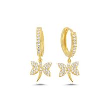 Nereze 925 Ayar Sallantılı Gold Yusufcuk Kadın Gümüş Küpe