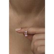 Nereze NRZ998423 Pembe Taşlı Kedi 925 Ayar Gümüş Kolye