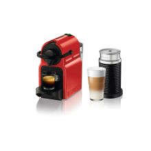 Nespresso Inissia C40 Kırmızı Espresso Kahve Makinesi + Nespresso Aeroccino 3 Süt Köpürtücü