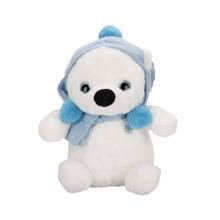 Nessi World S00004773 Şapkalı ve Atkılı 30 cm Peluş Kutup Ayısı