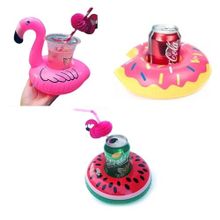 Netavantaj Donut Karpuz Flamingo 3lü Şişme Havuz Deniz Bardak Tutucu Float Bar Seti