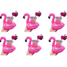 Netavantaj Flamingo Şişme Havuz Deniz Bardak Tutucu Float Bar 6 Adet