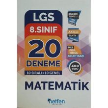 Netfen Yayınları 8. Sınıf Lgs Matematik 20'li Deneme