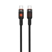 Nettech NT-DC32 60 W Plastik 100 cm Siyah Type-C to Type-C Şarj ve Data Kablosu