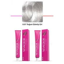 Neva Color 0.01 Yoğun Gümüş Gri 2x50 gr Tüp Saç Boyası