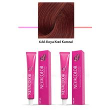 Neva Color 2x50 gr Premium 6.66 Koyu Kızıl Kumral Kalıcı Krem Saç Boyası