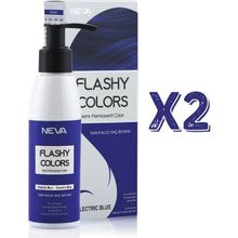Neva Flashy Colors Elektrik Mavi Yarı Kalıcı 2x100 ml Saç Boyası