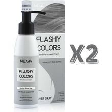 Neva Flashy Colors Gümüş Yarı Kalıcı 2x100 ml Saç Boyası