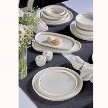Neva N3456 Velvet Platin 28 Parça Yaldızlı Porselen Yemek Takımı