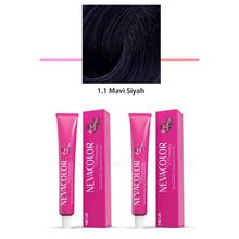 Neva Natural Color 1.1 Mavi Siyah Saç Boyası