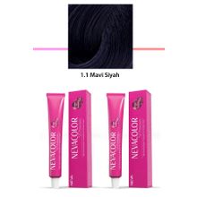 Nevacolor Premium 1.1 Mavi Siyah 2x50 ml Kalıcı Krem Saç Boyası