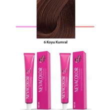 Nevacolor Premium 6 Koyu Kumral 2x50 ML Kalıcı Krem Saç Boyası