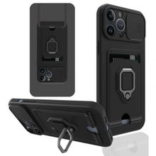 Nevarium iPhone 13 Pro Max Zuma Kartvizit Yüzüklü İpli Silikon Kılıf